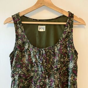 Converse Green Floral Sheer Casual Dress